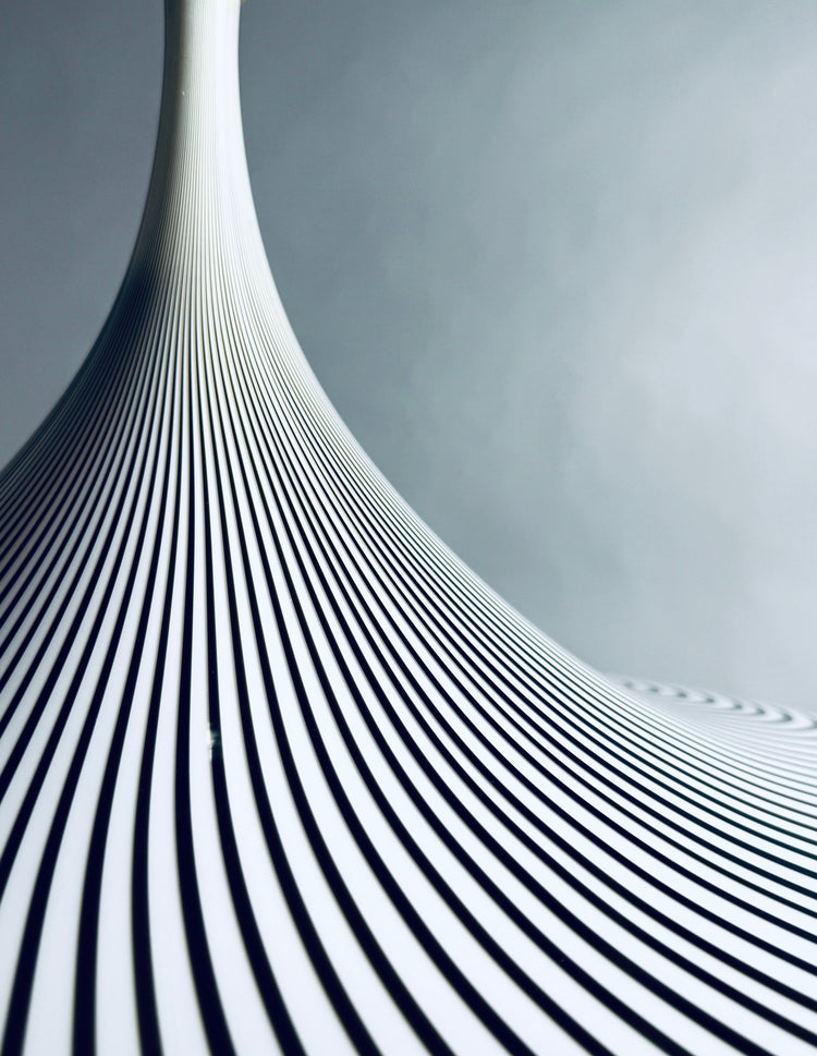 effetre Pendelleuchte Tagliapietra Murano gestreift 80er