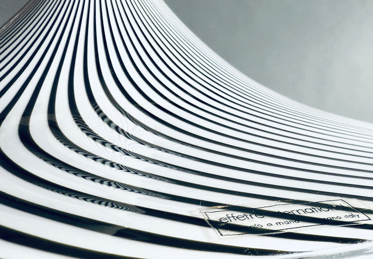 effetre Pendelleuchte Tagliapietra Murano gestreift 80er