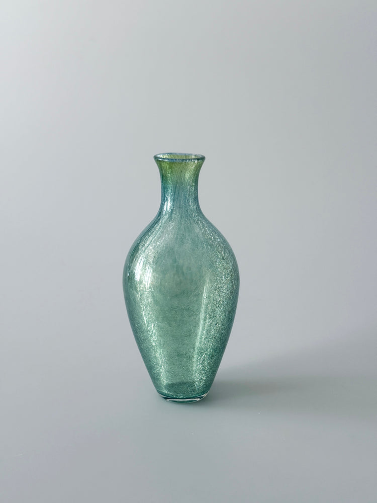 Karcag Vase Glas Ungarn Craquelee Schleierglas 50er