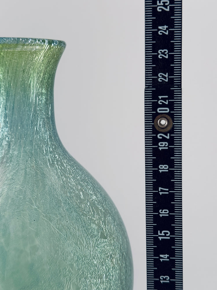 Karcag Vase Glas Ungarn Craquelee Schleierglas 50er