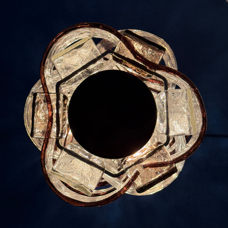 Opulente Stehlampe von Carlo Nason für Mazzega Muranoglas 1970er