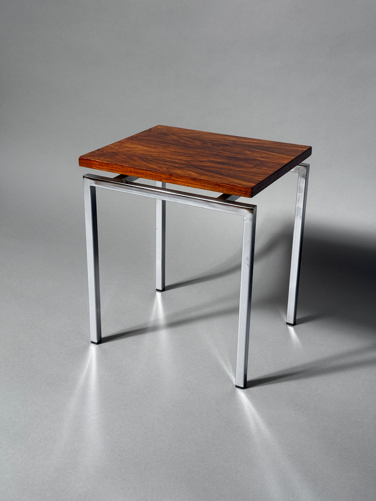 Beistelltisch Satztisch Palisander Chrom Pastoe 1970er