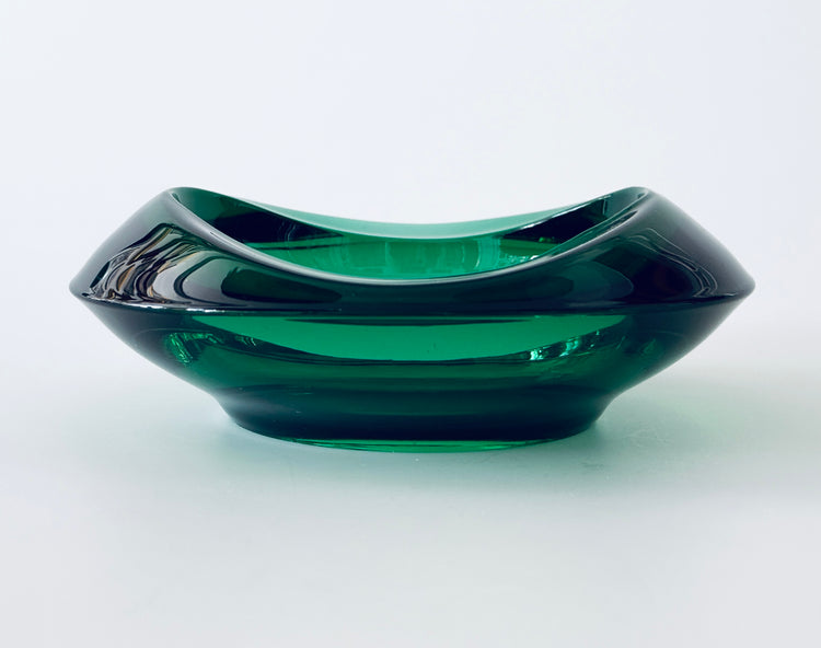 Schale Rosice Sklo Union Tschechoslowakei Smaragd 60er