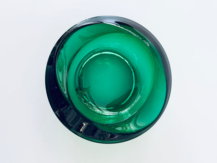 Schale Rosice Sklo Union Tschechoslowakei Smaragd 60er