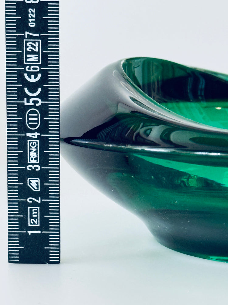 Schale Rosice Sklo Union Tschechoslowakei Smaragd 60er