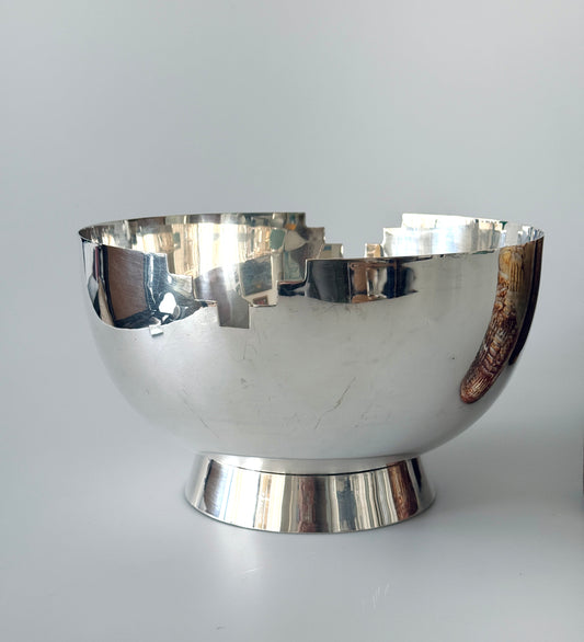 Obstschale versilbert Artdeco Schale Schüssel Messing 1930er