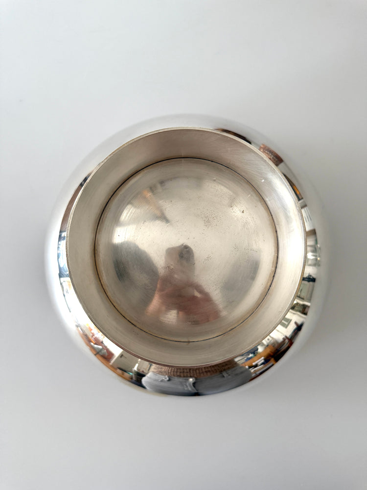 Obstschale versilbert Artdeco Schale Schüssel Messing 1930er