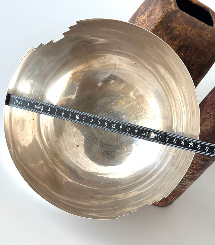 Obstschale versilbert Artdeco Schale Schüssel Messing 1930er