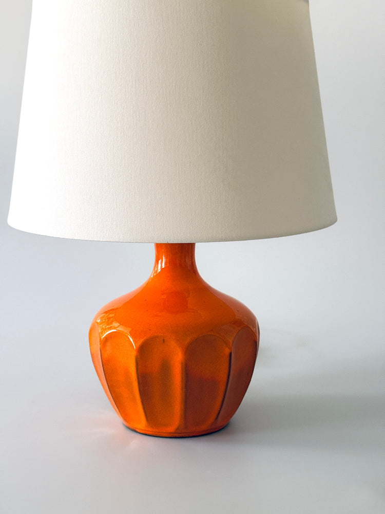 Steuler Lampe Keramik orange Tischleuchte WGP 70er