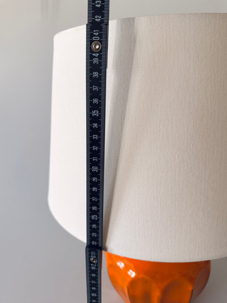 Steuler Lampe Keramik orange Tischleuchte WGP 70er