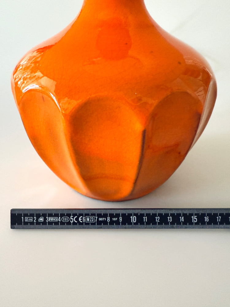 Steuler Lampe Keramik orange Tischleuchte WGP 70er