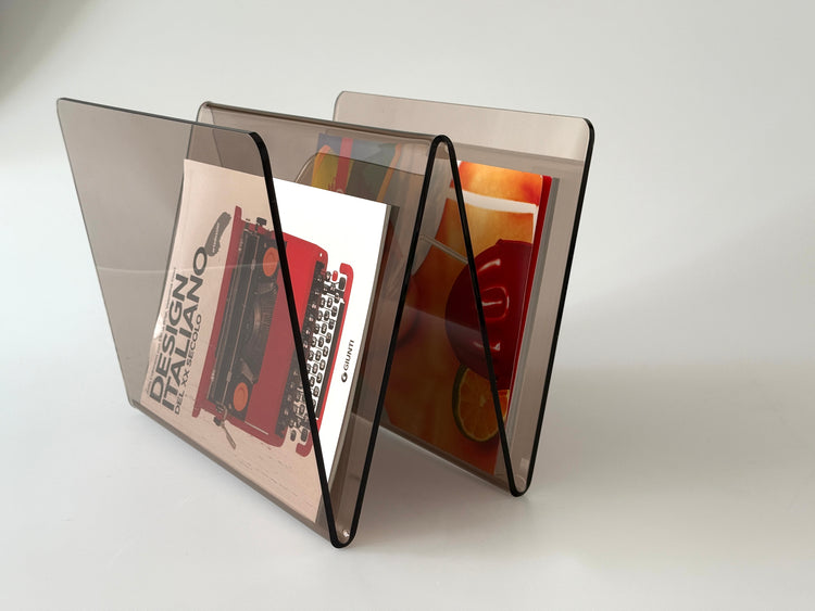 Acryl-/ Plexiglas Zeitungsständer Magazinständer Design 70er