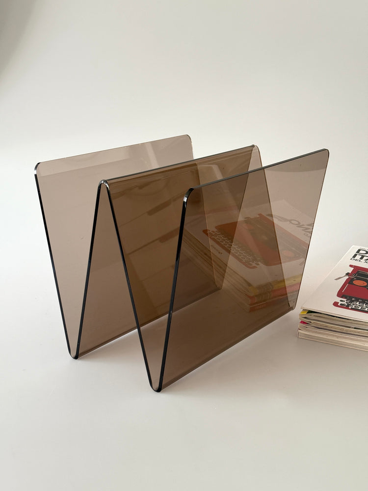 Acryl-/ Plexiglas Zeitungsständer Magazinständer Design 70er