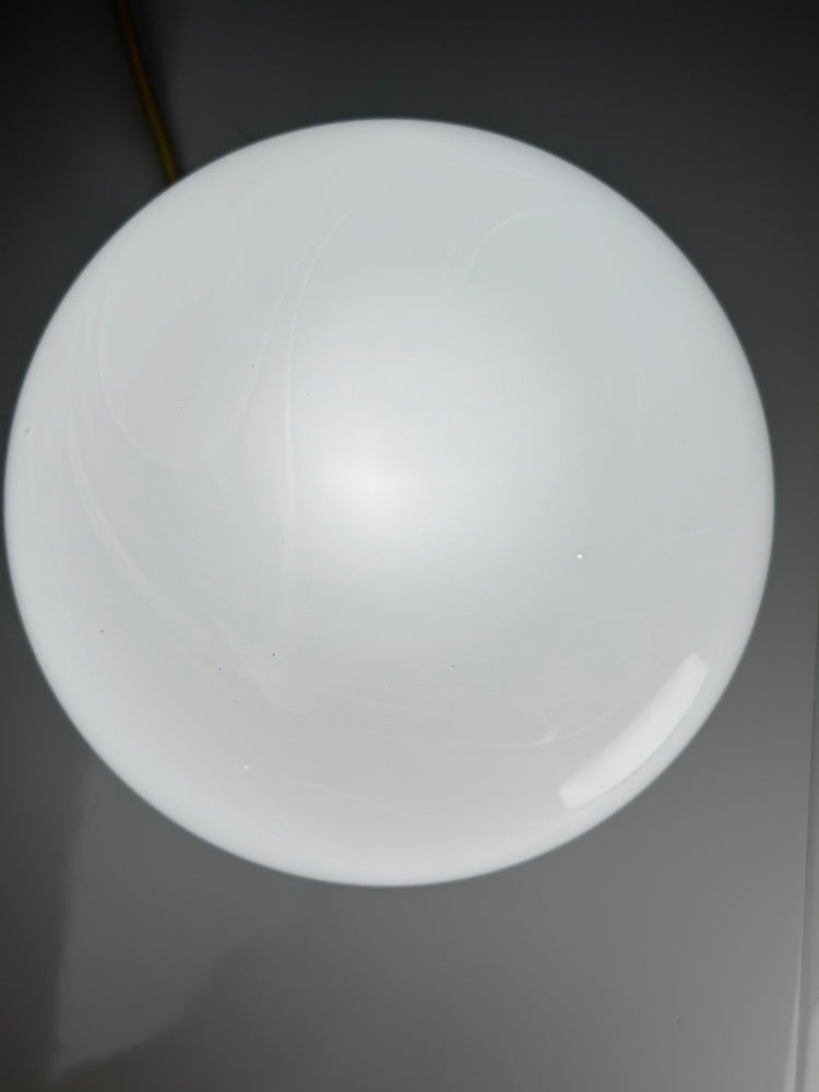 Tischleuchte Nachttisch Lampe Stilux Milano Italy Glas 1970er