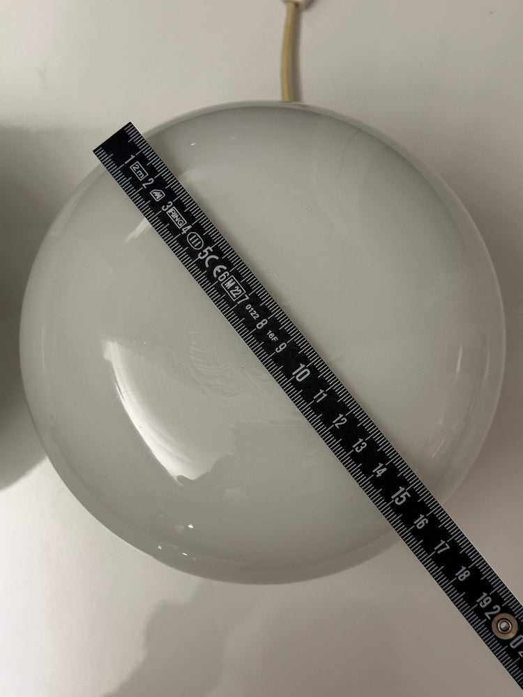 Tischleuchte Nachttisch Lampe Stilux Milano Italy Glas 1970er