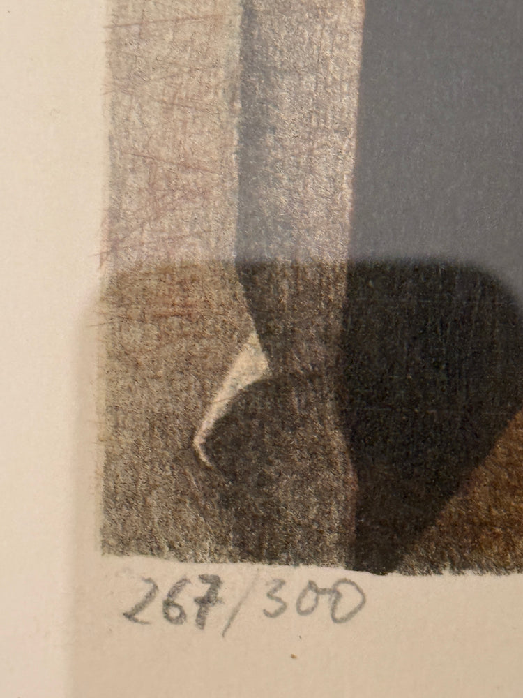 H.O. Müller-Erbach Lithografie 1974 gerahmt