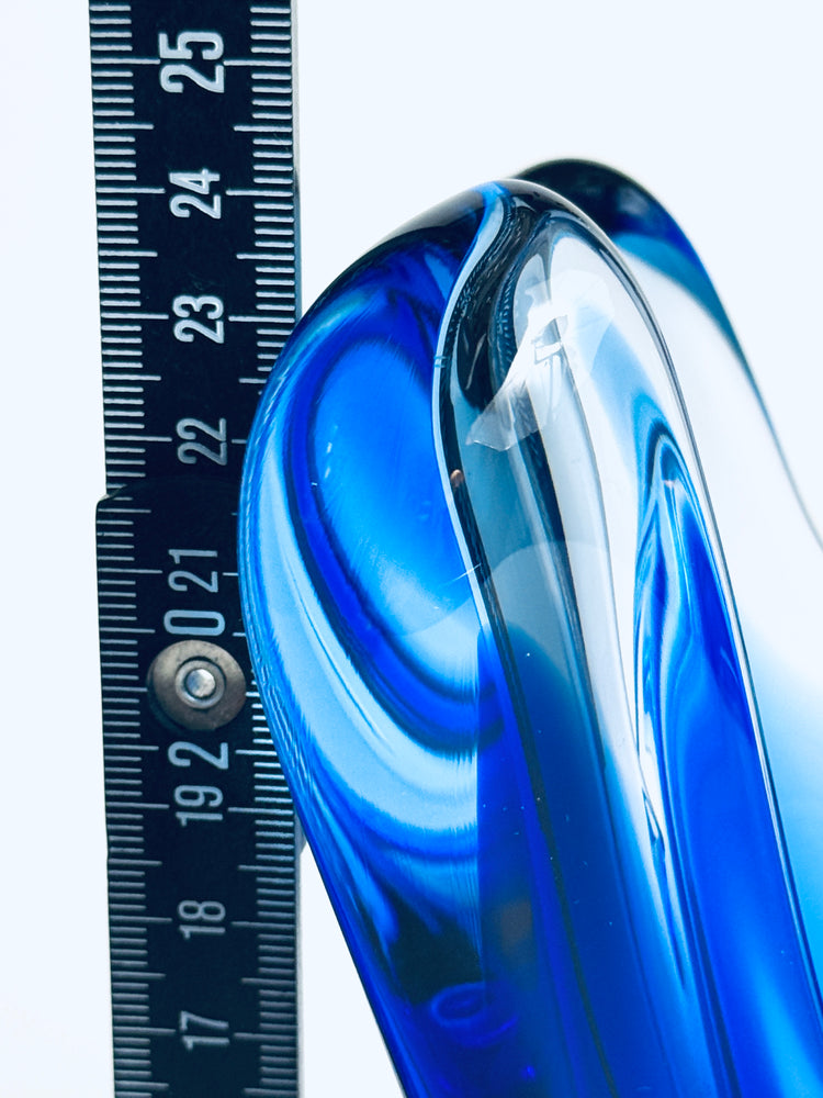 Vase Kristall Böhmen Design Rudolf Beranek Überfang 60er