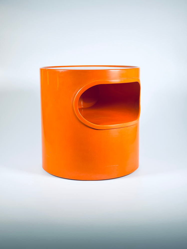 Beistelltisch sidetable Artemide Giano Giano Vano Emma Gismondi 1970er Space Age Pop ArtOrange