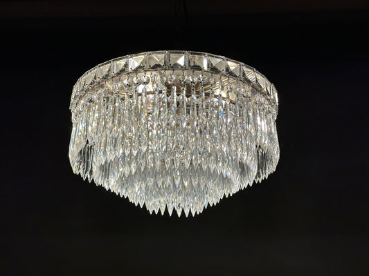 Kronleuchter Pendant light Glas Kristall Prisma 1960er Schweden