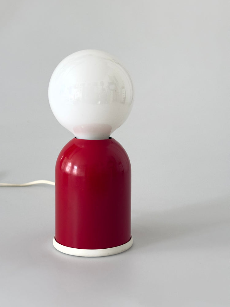 Little Man Lampe lamp Tischleuchte Targetti Sankey Italy 1980er Rot
