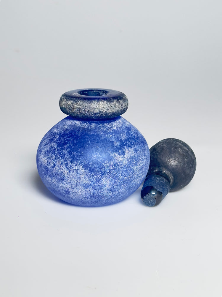 Flakon Moretti Italien 1960er Murano blau Italy vetro murano flacone blu