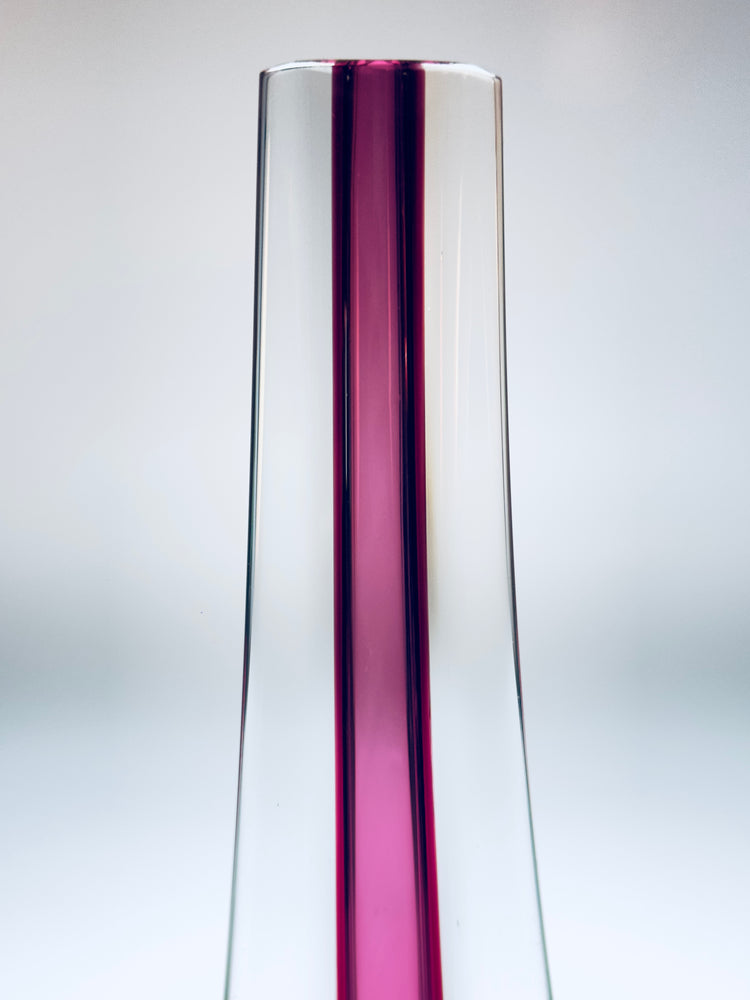 Solifleur Vase Murano Flavio Poli Seguso Überfang Sommerso Italy 1960er