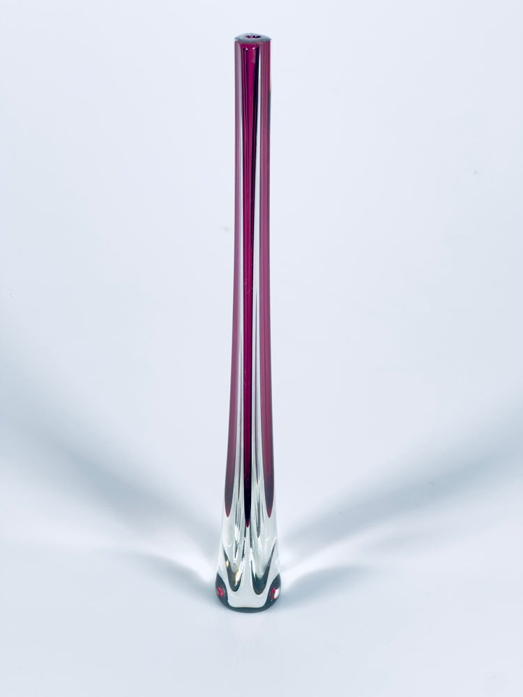 Solifleur Vase Murano Flavio Poli Seguso Überfang Sommerso Italy 1960er