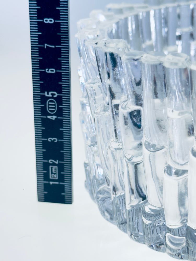 Peill & Putzler Schale Bambus 1970er Jahre Kristall Glas Bowl Feng Shui