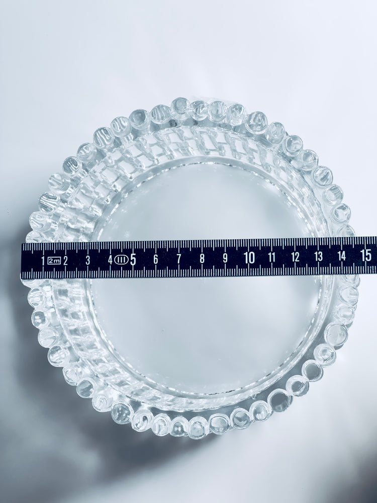 Peill & Putzler Schale Bambus 1970er Jahre Kristall Glas Bowl Feng Shui