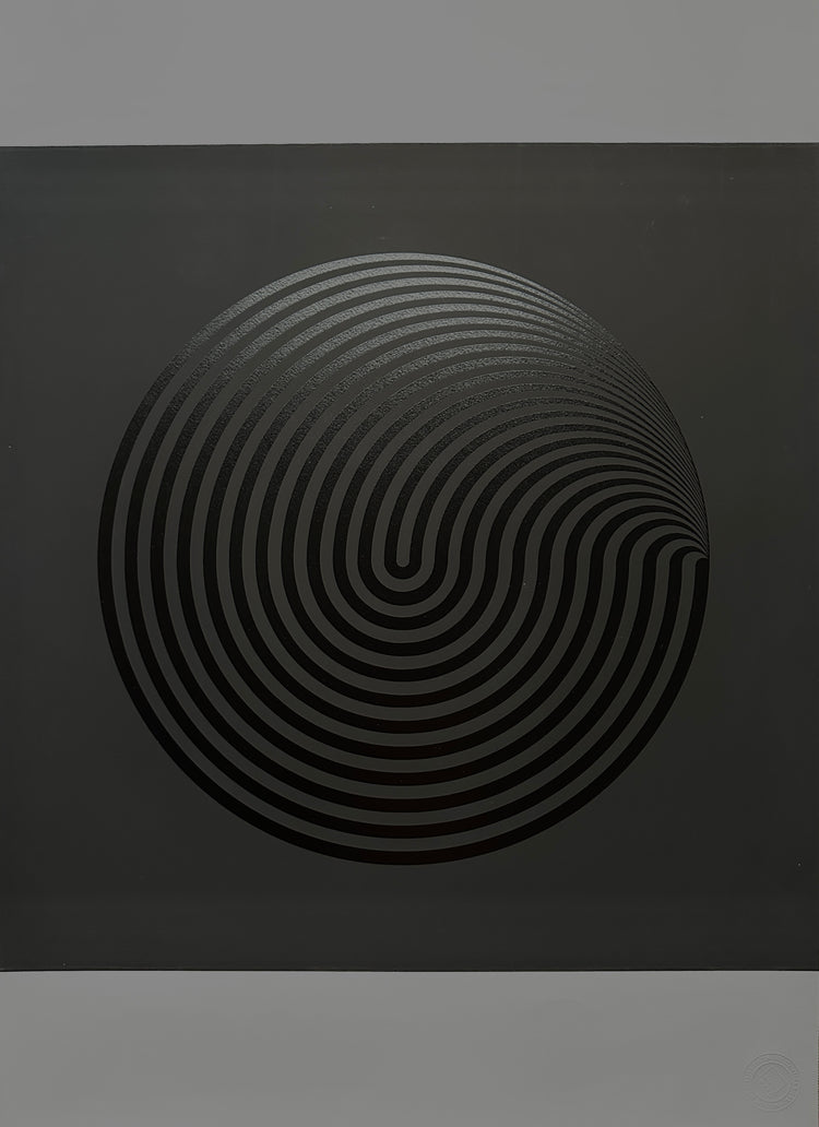 Marina Apollonio Op Art Kinetic Art Print handsigniert 1978