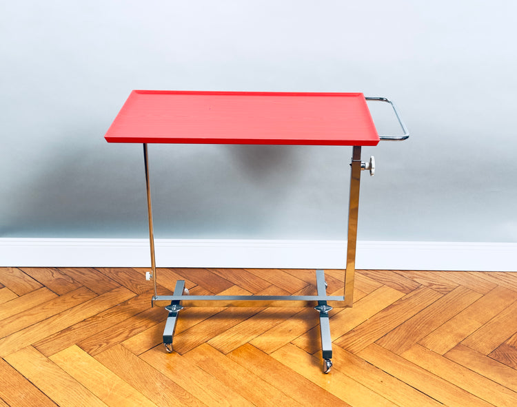 1970er Bremshey Variett Servierwagen ROT Chrom multifunktional Barwagen Teewagen side table