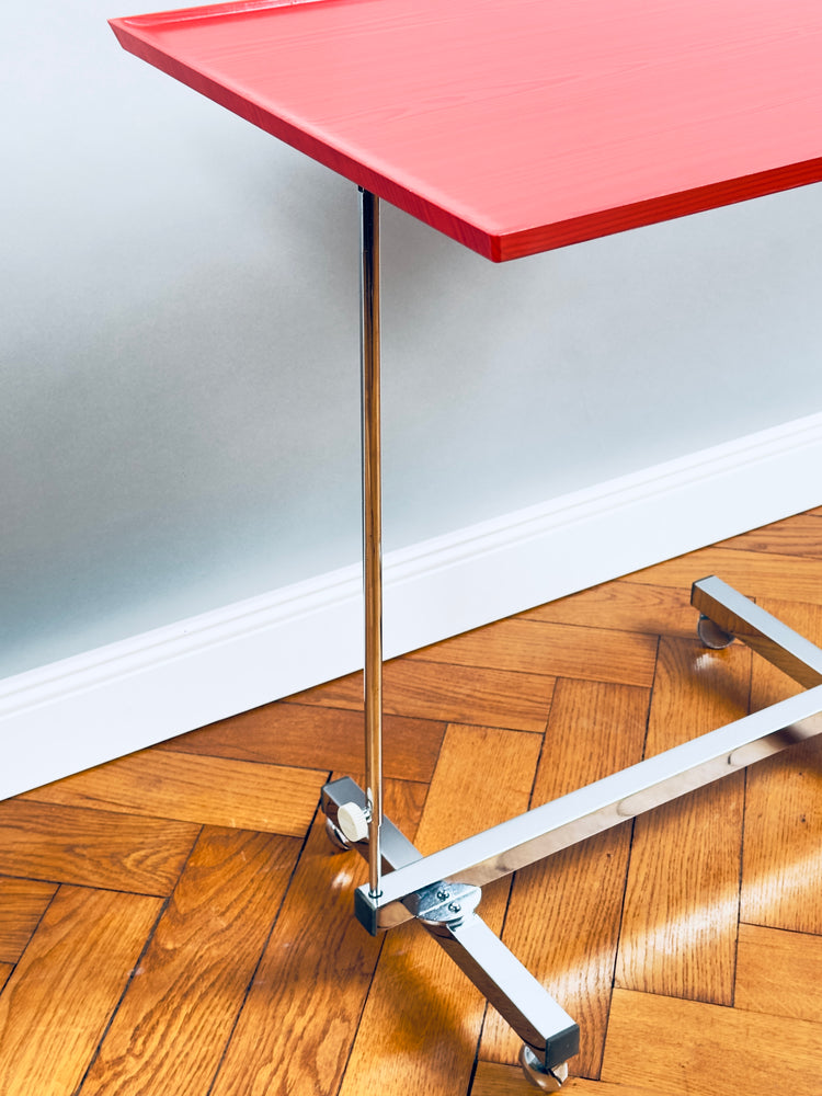 1970er Bremshey Variett Servierwagen ROT Chrom multifunktional Barwagen Teewagen side table
