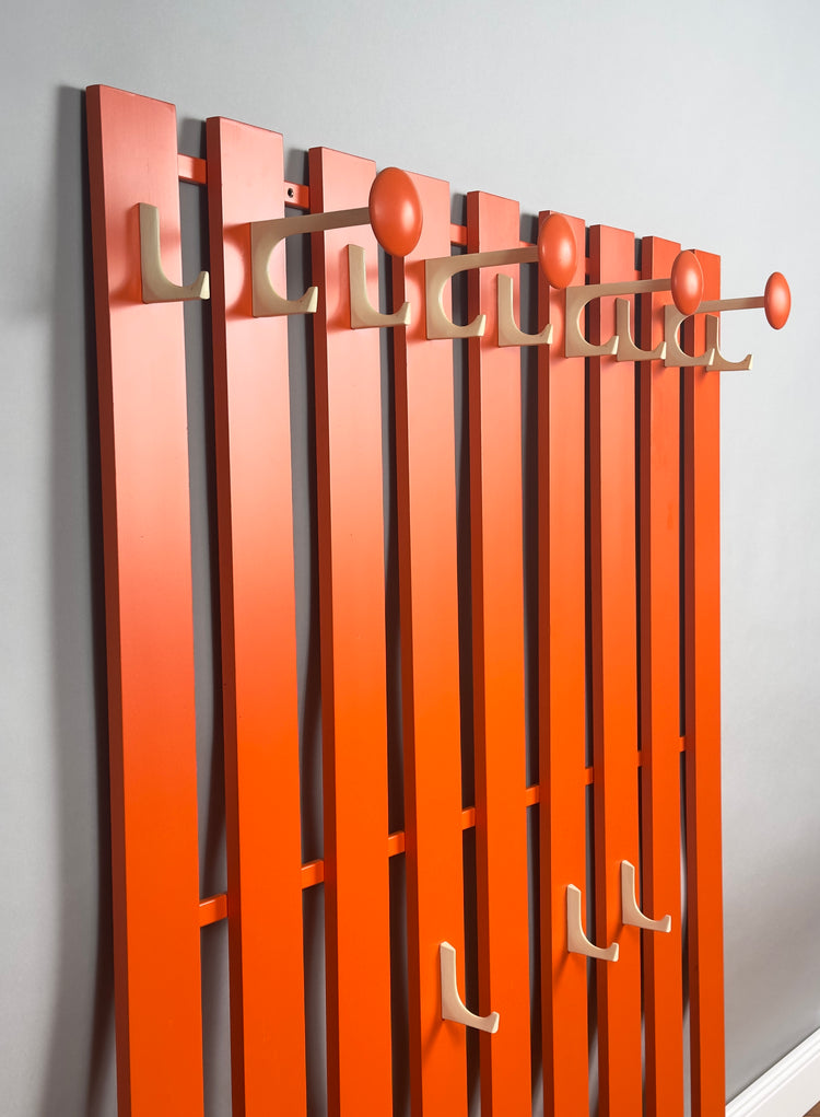 Schönbuch Garderobe orange GROß XL 12 Haken 1960er