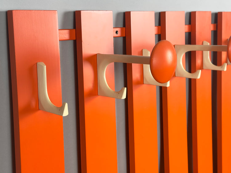 Schönbuch Garderobe orange GROß XL 12 Haken 1960er