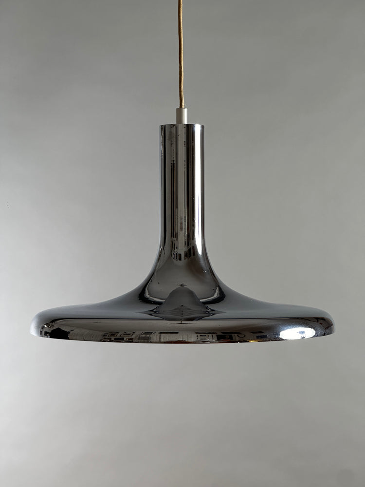 Pendelleuchte Pendellampe Deckenlampe Chrom Lampe Design Italy Modern 1970er