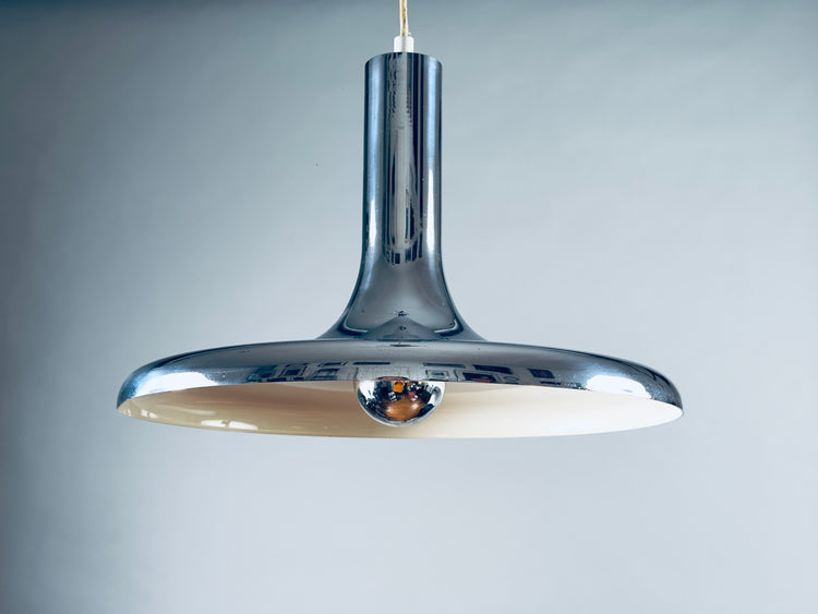 Pendelleuchte Pendellampe Deckenlampe Chrom Lampe Design Italy Modern 1970er