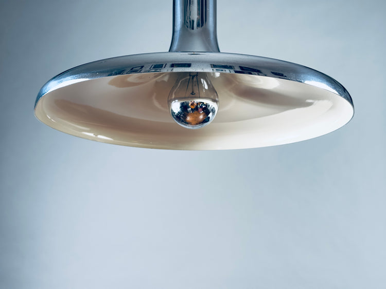 Pendelleuchte Pendellampe Deckenlampe Chrom Lampe Design Italy Modern 1970er