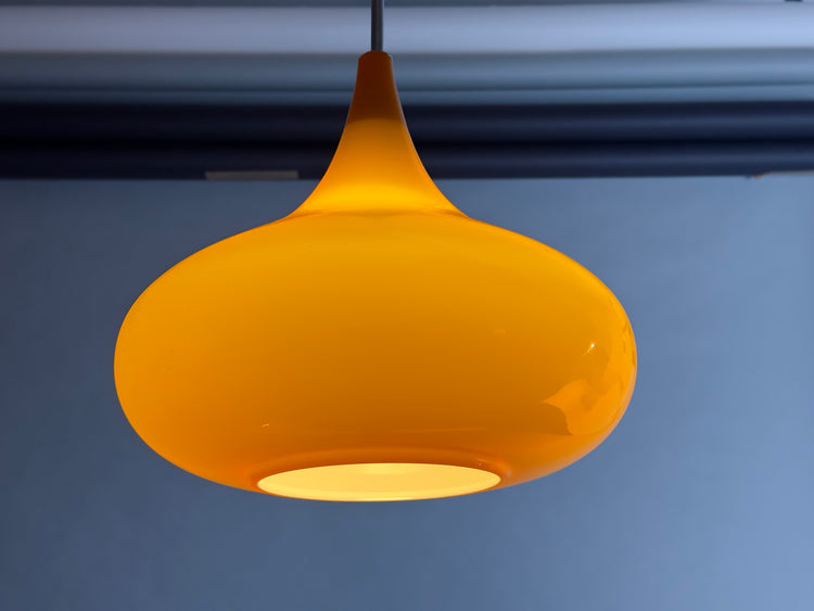 Doria Deckenleuchte Pendelleuchte Lampe Orange 1970er