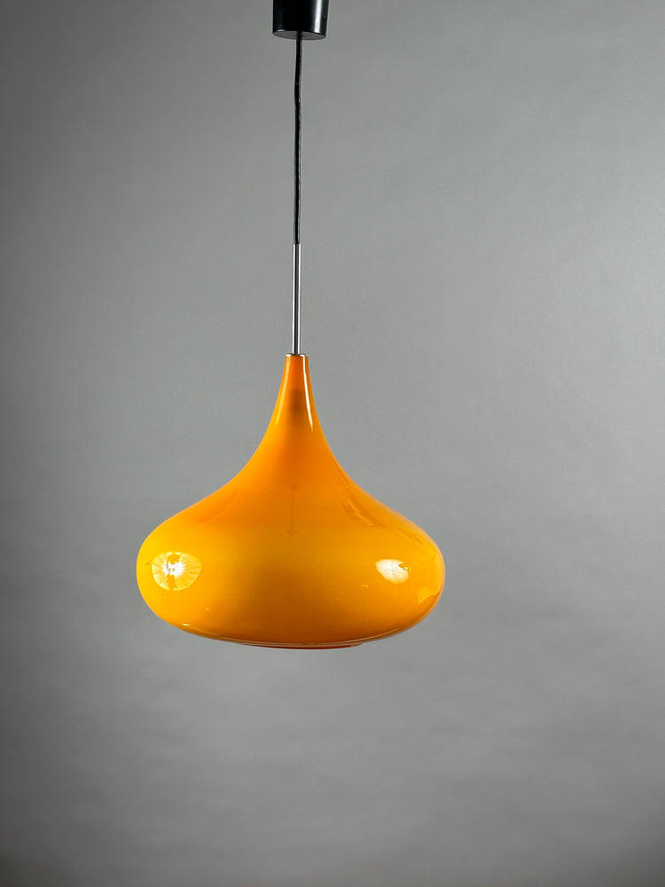 Doria Deckenleuchte Pendelleuchte Lampe Orange 1970er