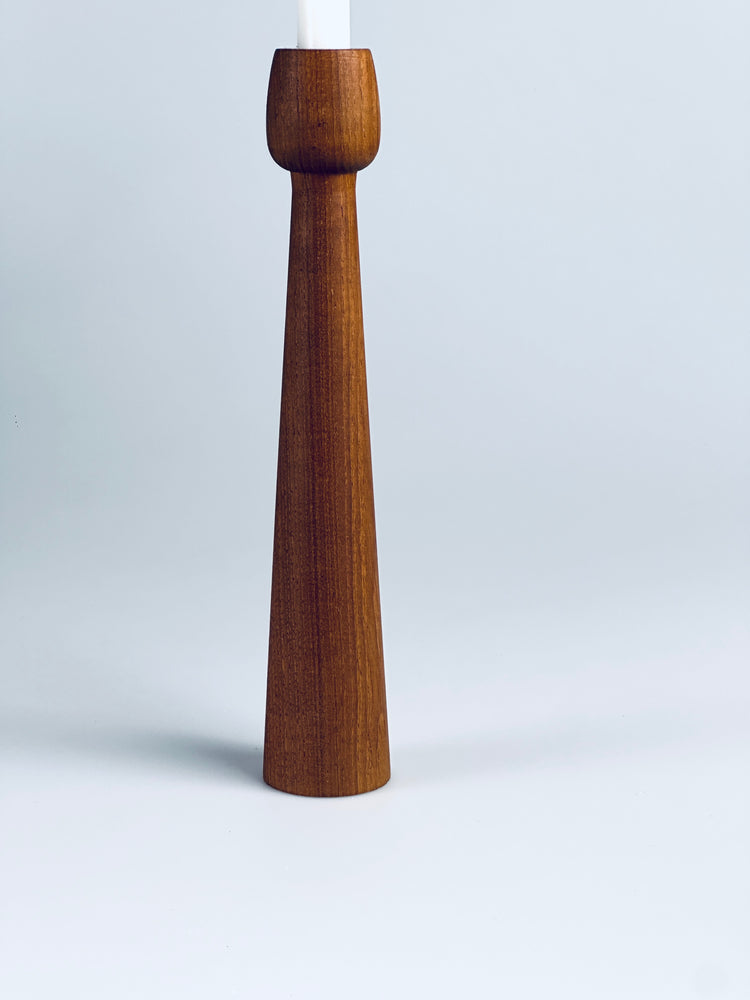 Kerzenständer DDR Design Teak holz groß 1960er Danish modern style