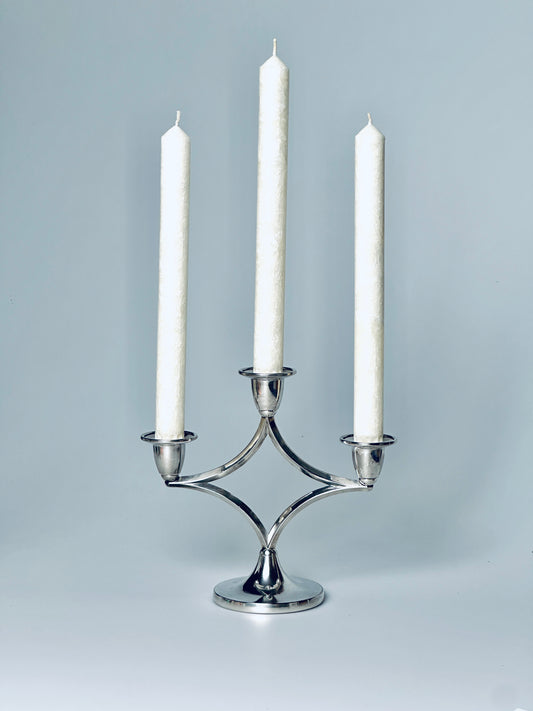 Kerzenständer Lanthe England versilbert dreiarmig Kerzenhalter 1970er