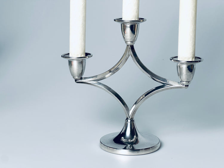 Kerzenständer Lanthe England versilbert dreiarmig Kerzenhalter 1970er