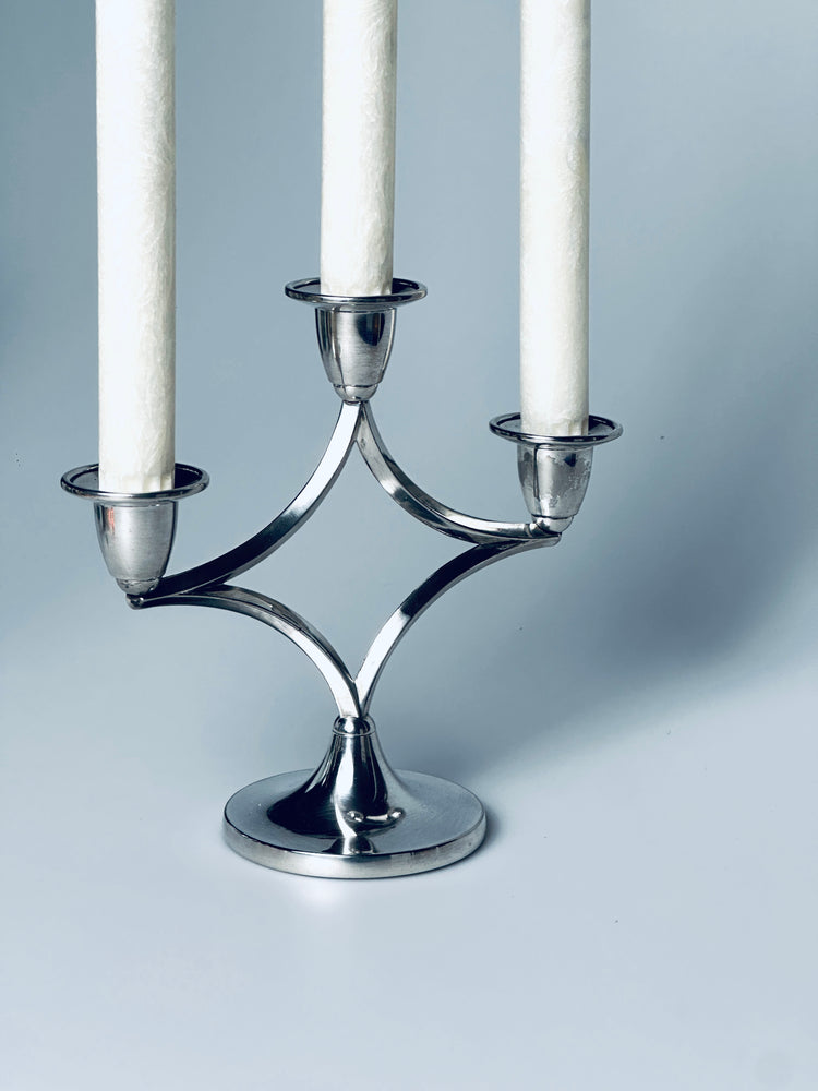 Kerzenständer Lanthe England versilbert dreiarmig Kerzenhalter 1970er