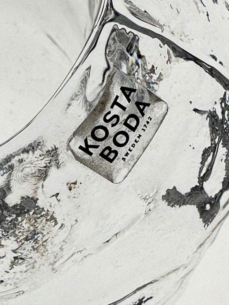 Teelichthalter Kosta Boda Snowball Sweden Ann Wärff Eis Glas 1970er