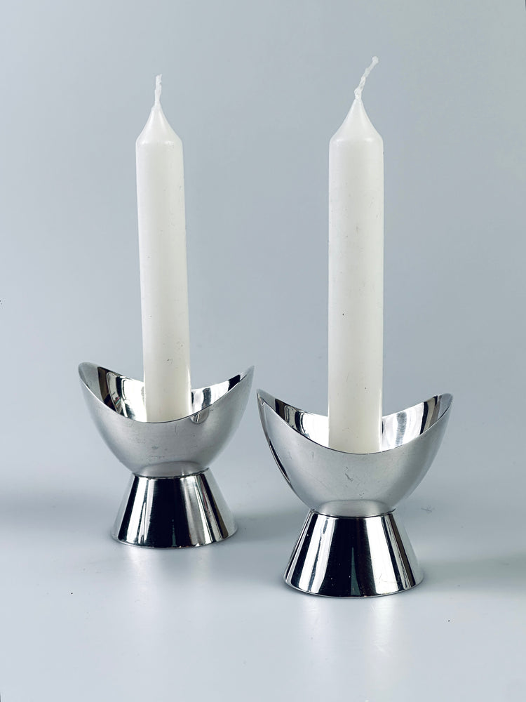 Kerzenständer GAB Sweden Midcentury Modern Design Scandi versilbert Kerzenhalter