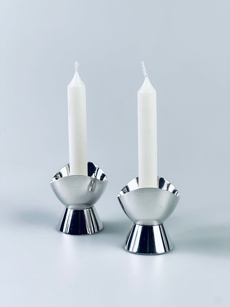 Kerzenständer GAB Sweden Midcentury Modern Design Scandi versilbert Kerzenhalter