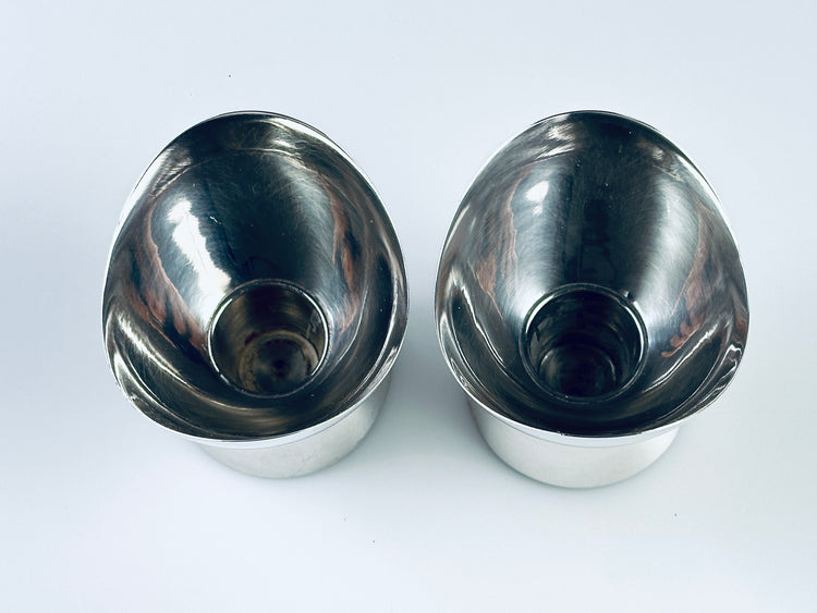 Kerzenständer GAB Sweden Midcentury Modern Design Scandi versilbert Kerzenhalter