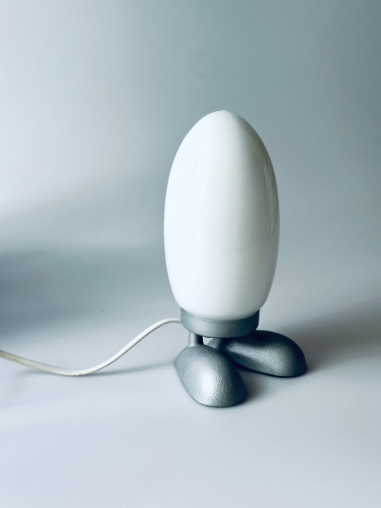 Dino Eierlampe Lampe Egglamp Tatsuo Konno für Ikea rot blau weiß mundgeblasen