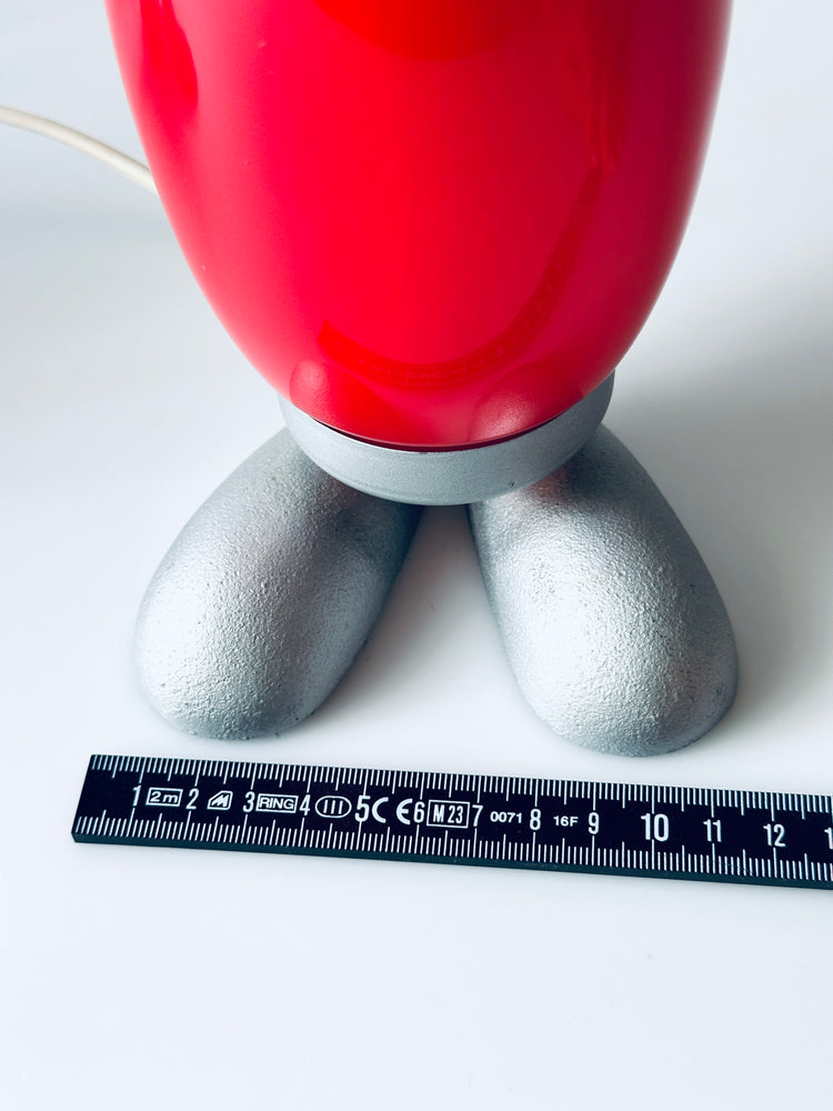 Dino Eierlampe Lampe Egglamp Tatsuo Konno für Ikea rot blau weiß mundgeblasen