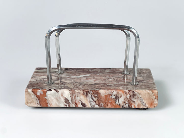 Briefständer Postkartenhalter roter Marmor Art Deco 1940er